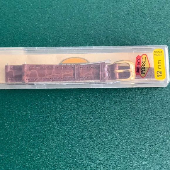 Authentic Fossil Brown Leather Watch Band 12mm NIB - Picture 2 of 3